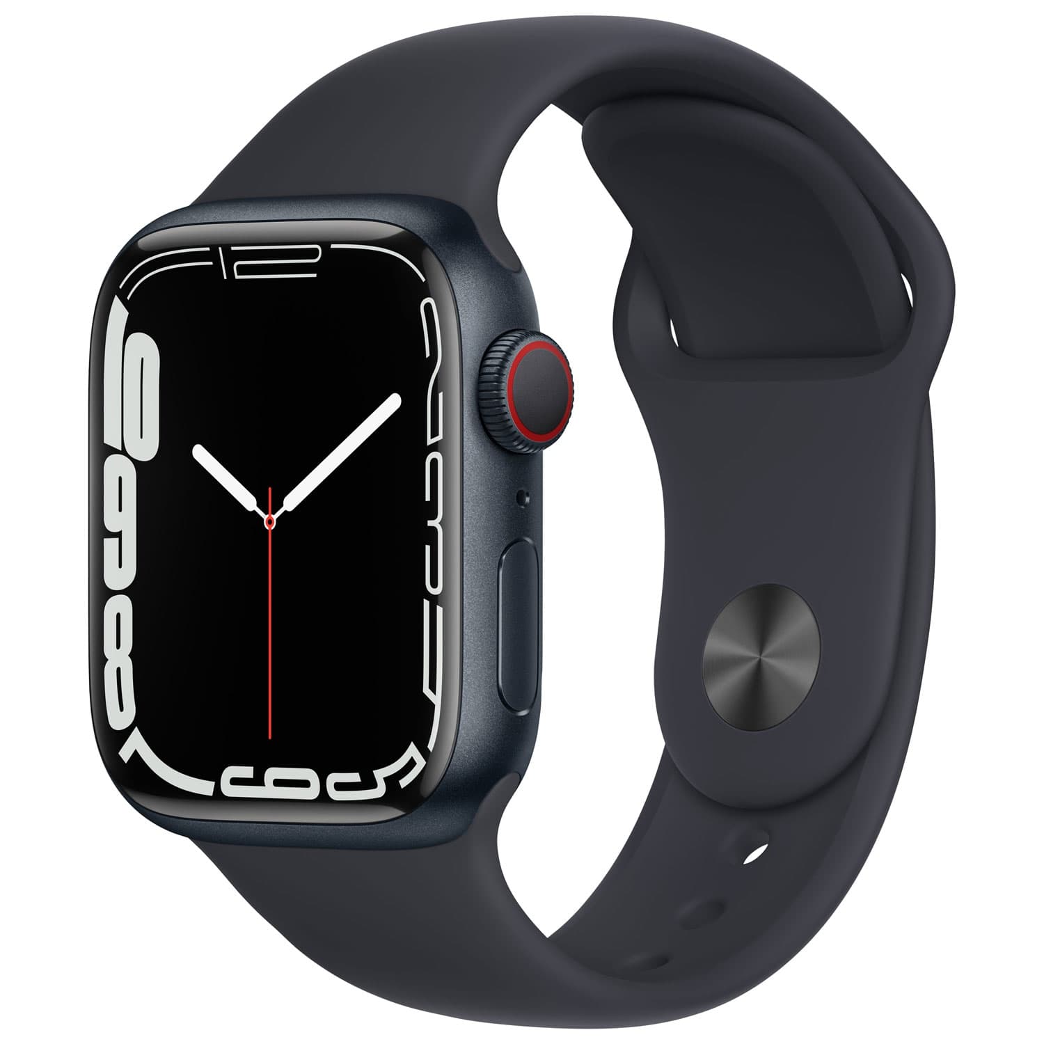 Refurbished (Fair) - Apple Watch Series 7 (GPS + Cellular) 41mm Midnight Aluminum Case with Midnight Sport Band
