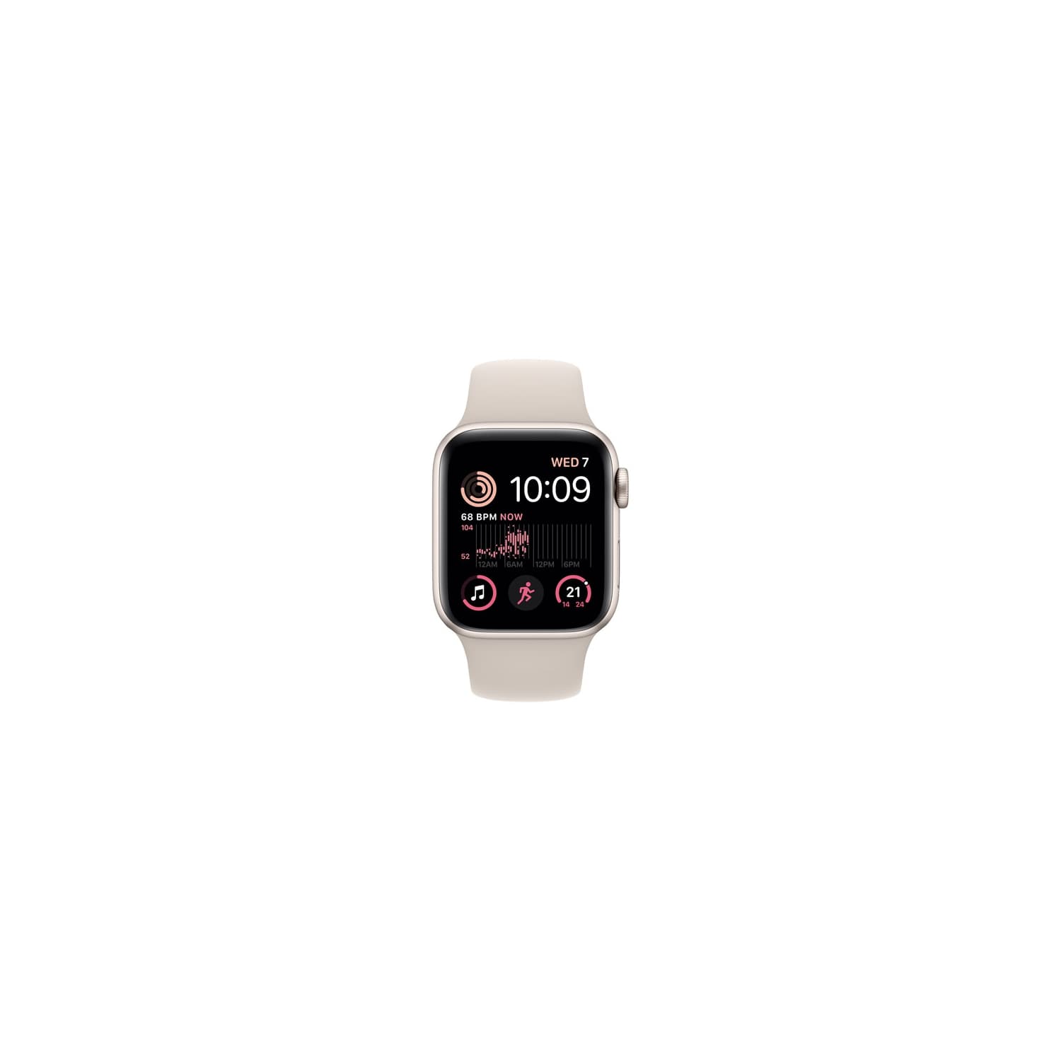 Refurbished (Good) - Apple Watch SE (GPS + Cellular) 40mm Starlight Aluminum Case with Starlight Sport Band (2022)