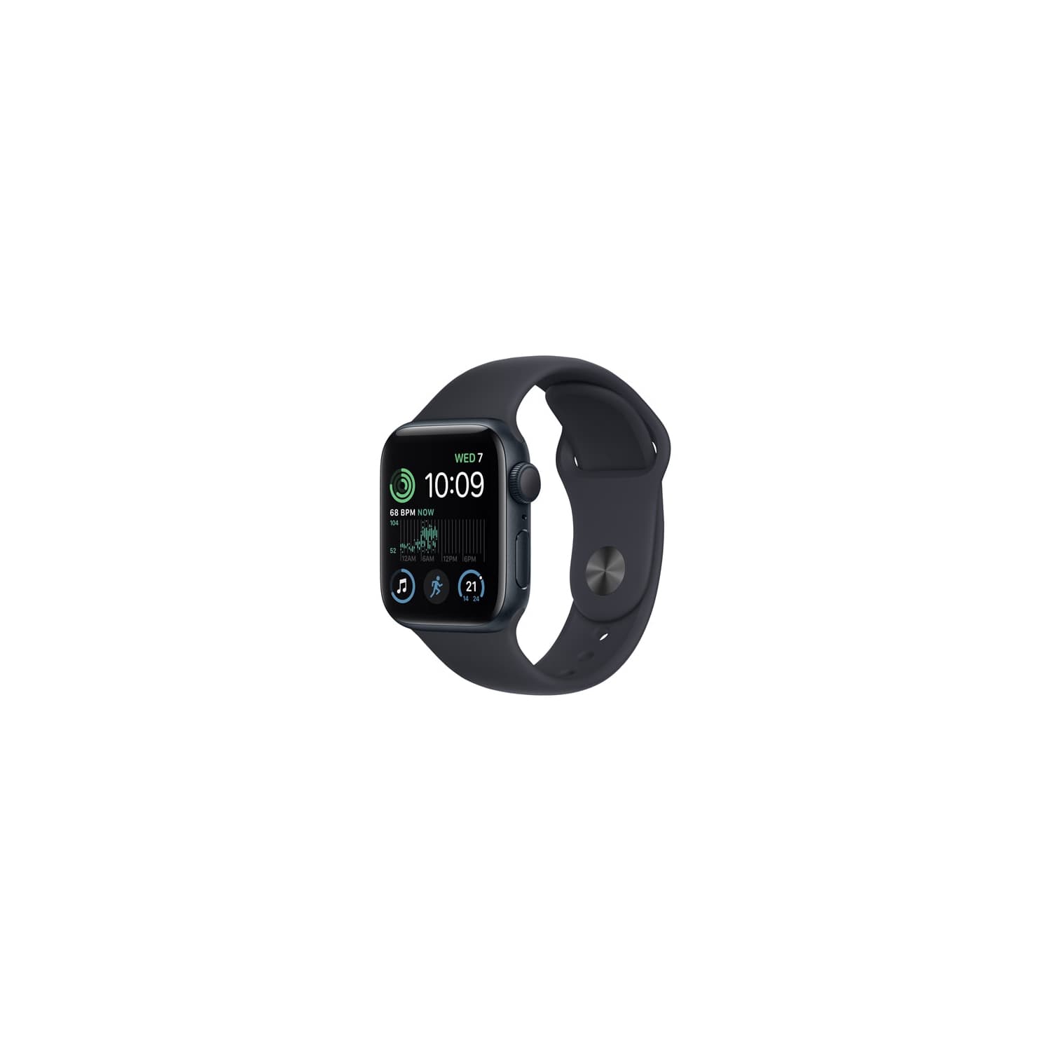Refurbished (Good) - Apple Watch SE (GPS) 40mm Midnight Aluminum Case with Midnight Sport Band (2022)