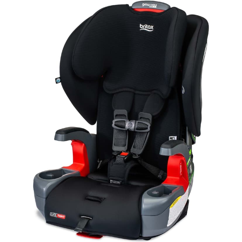 Britax Grow With You ClickTight Harness-2-Booster Car Seat - Black Contour (SafeWash)