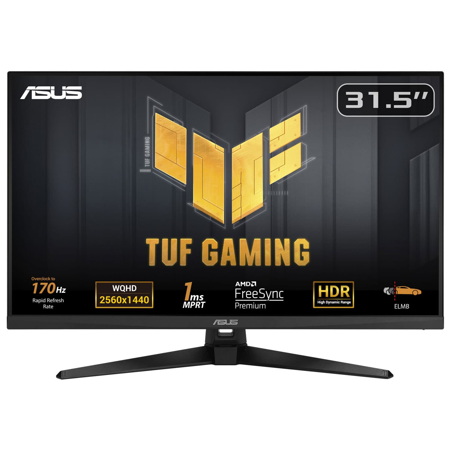 ASUS TUF 31.5" WQHD 1440p 170Hz 1ms VA LED FreeSync Gaming Monitor (VG32AQA1A)