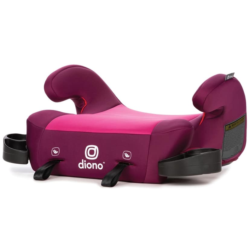 Diono Solana 2 XL Backless Booster Car Seat (18–54 kg), Lightweight Travel Booster with Dual Latch Connectors, Cup Holders, Pink