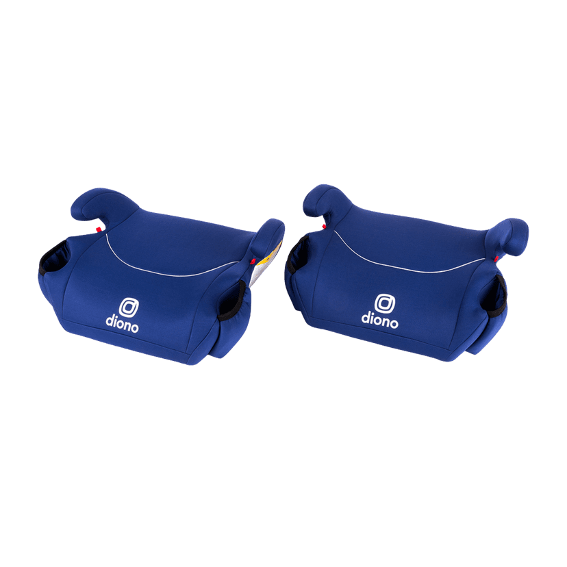 Diono Solana, No Latch, Pack of 2 Backless Booster Car Seats, Lightweight, Machine Washable Covers, Cup Holders, Blue