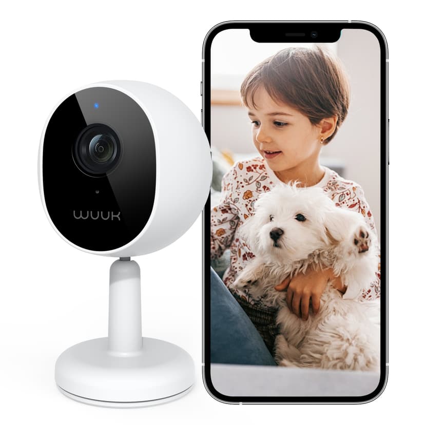 WUUK 4MP Indoor Security Camera, WiFi Camera Indoor Baby Monitor, Pet Camera w/Motion & Human Detection