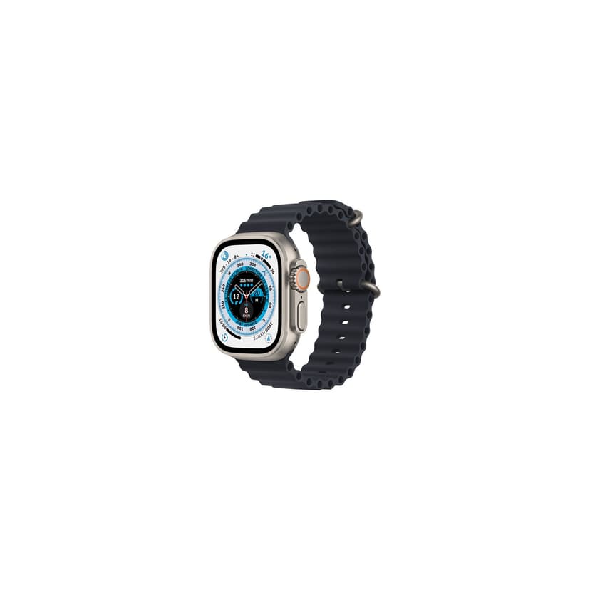 Refurbished (Excellent) - Apple Watch Ultra (GPS + Cellular) 49mm Titanium Case with Midnight Ocean Band