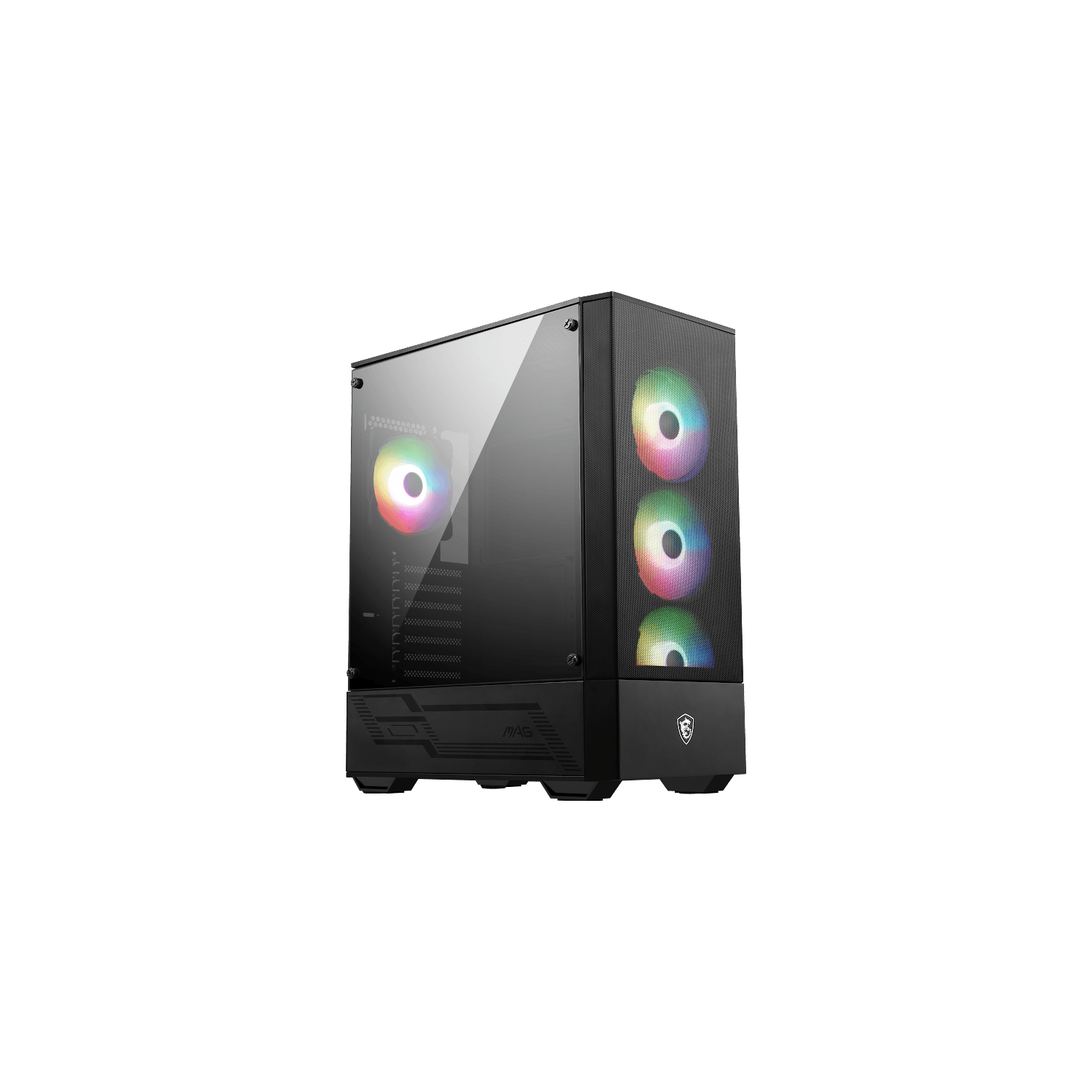MSI MAG FORGE 112R - Mid-Tower Gaming PC Case: Tempered Glass Side Panel, 120MM ARGB Fans, Liquid Cooling Support up to 240mm Radiator