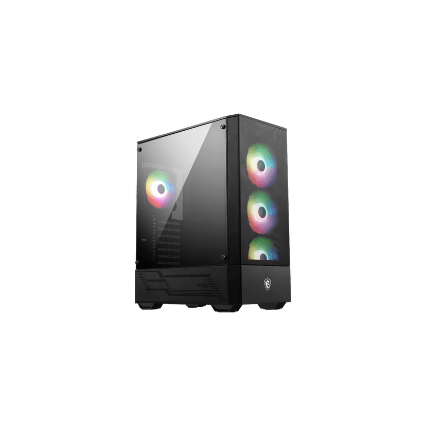 MSI MAG FORGE 112R - Mid-Tower Gaming PC Case: Tempered Glass Side Panel, 120MM ARGB Fans, Liquid Cooling Support up to 240mm Radiator