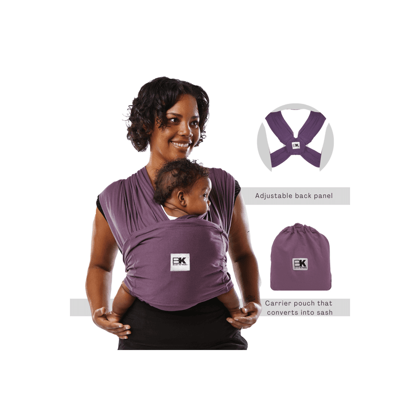 Baby K'tan Pre-Wrapped Ready To Wear Baby Wrap Carrier Eggplant XSmall