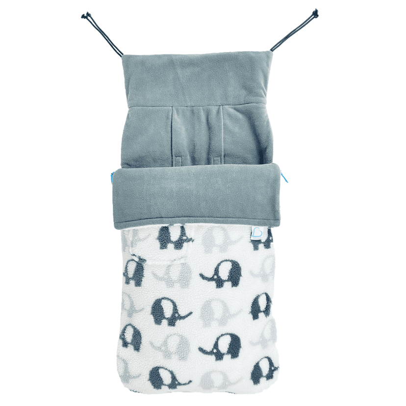 Buggysnuggle Stroller Footmuff Snuggle Sherpa: Elephant Stomp