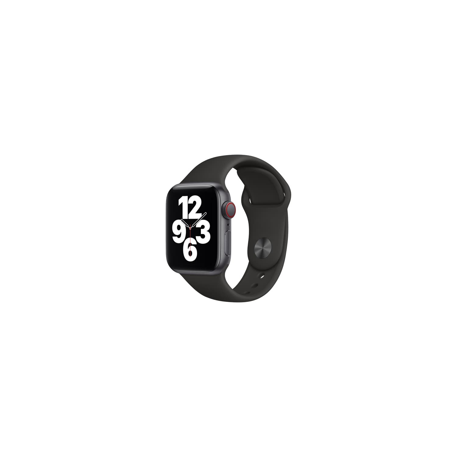 Refurbished (Excellent) - Apple Watch SE (GPS + Cellular) 40mm Space Grey Aluminum Case with Black Sport Band