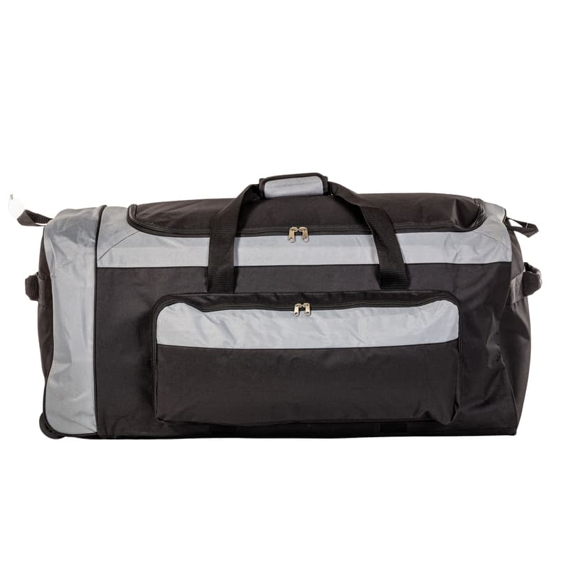 CWC Collapsible Wheeled Duffle for Travel - Sports Equipment Bag (36 Inch, Black/Grey)