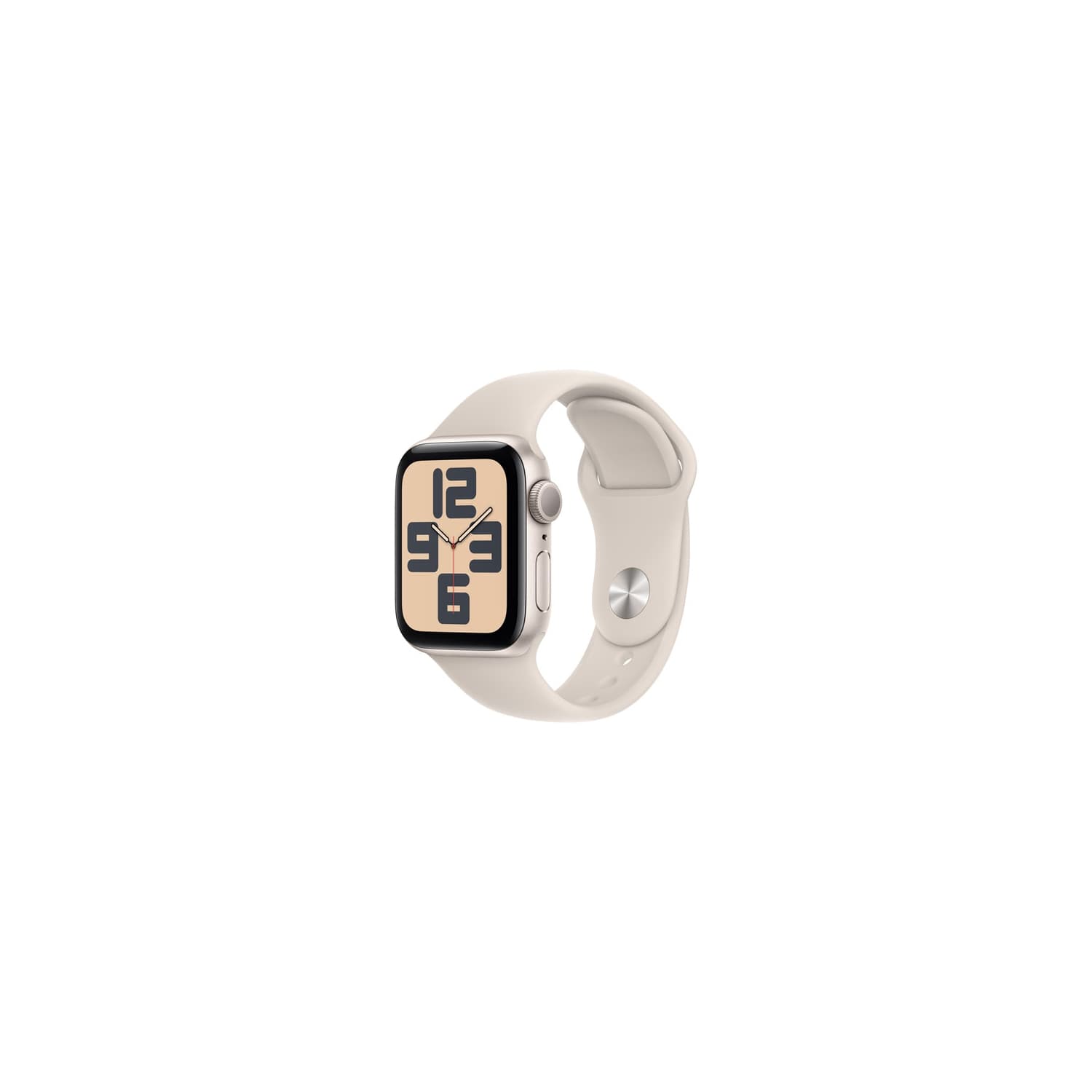 Refurbished (Good) - Apple Watch SE (GPS) 40mm Starlight Aluminum Case with Starlight Sport Band - Medium / Large