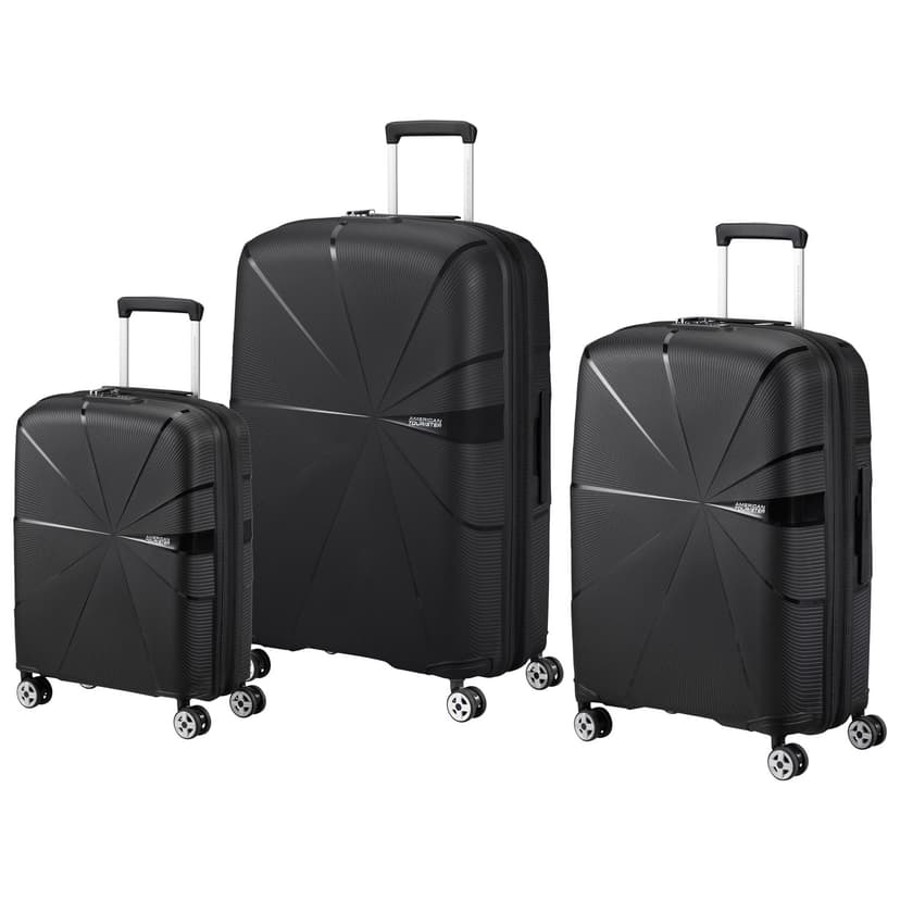 American Tourister Starvibe 3-Piece Hard Side Expandable Luggage Set - Black