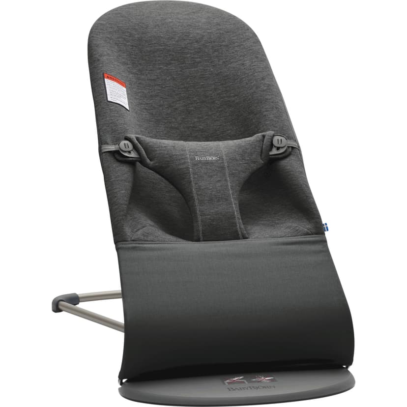 BabyBjorn Bouncer Bliss - 3D Jersey, Charcoal on Dark Grey Frame