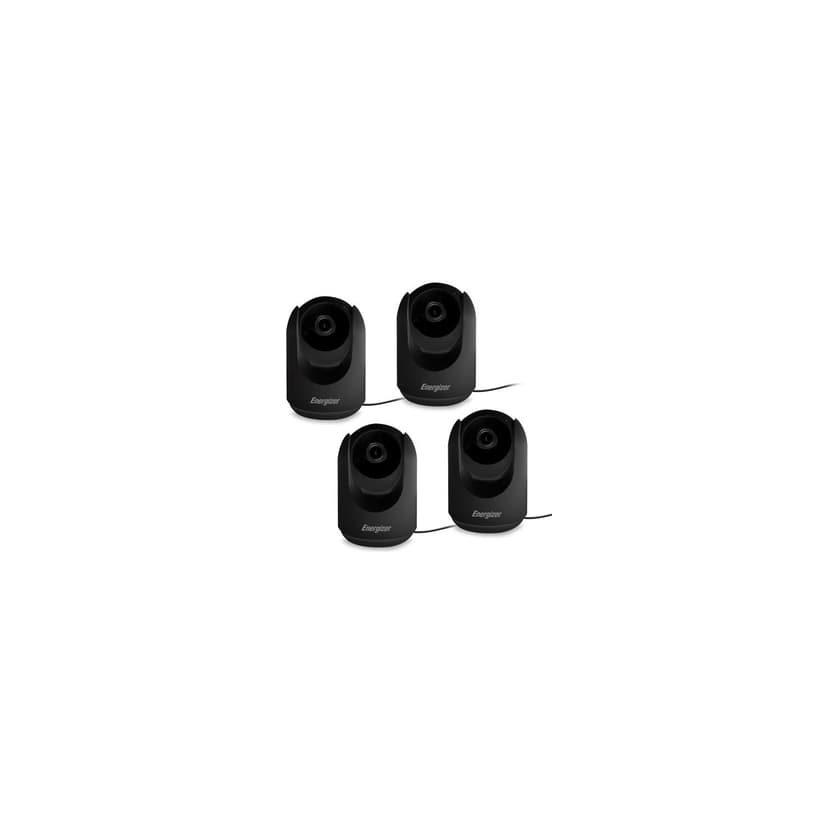 Energizer Smart Wi-Fi Pan and Tilt Indoor Security Camera, Auto Tracking, 2.4 GHz WiFi, Two-Way Audio, Baby & Pet Monitor, 4 Pack