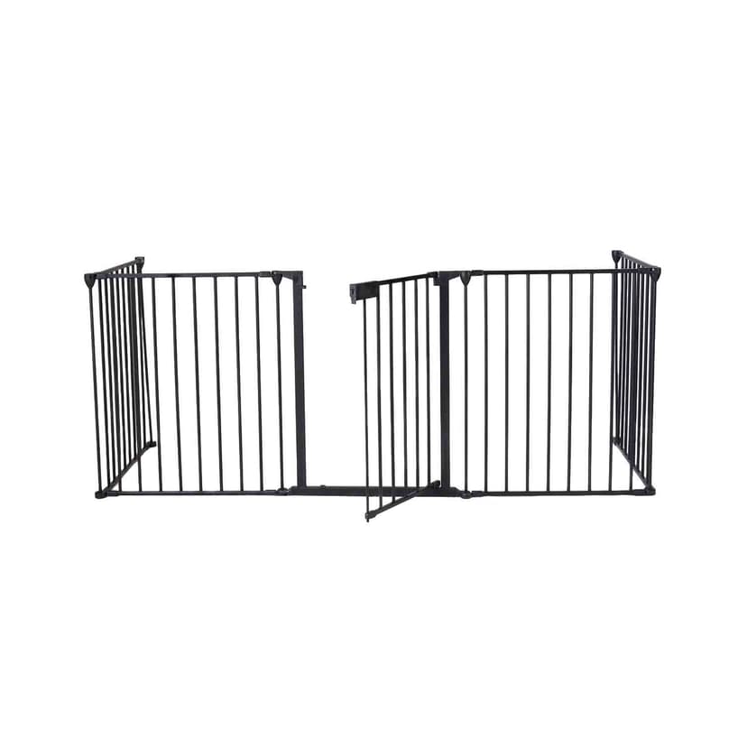 Topbuy Fireplace Fence Metal Fire Gate Baby Pet Safety Fence Hearth Gate