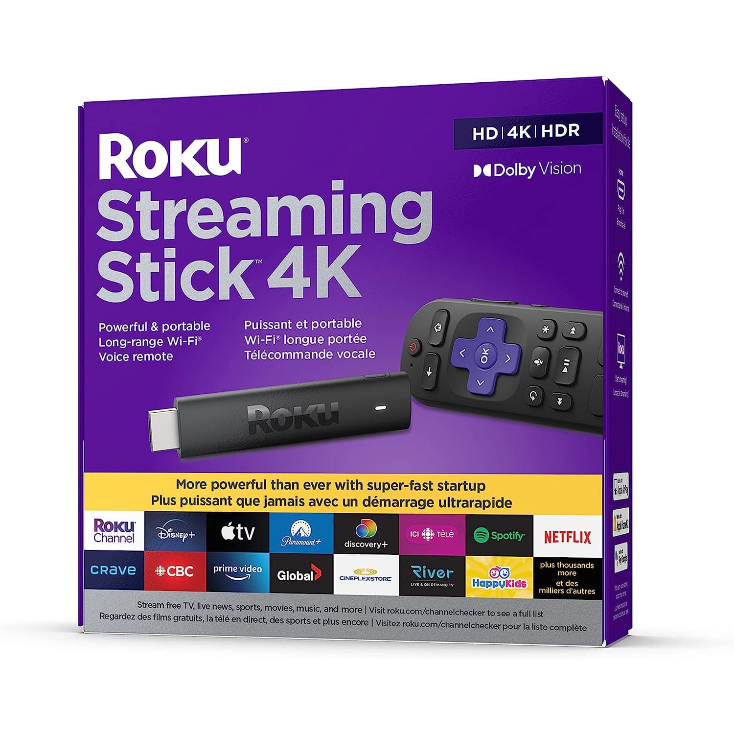 Open Box - Roku Streaming Stick 4K 2022 (Official Manufacturer Product) | Streaming Device 4K/HDR/Dolby Vision