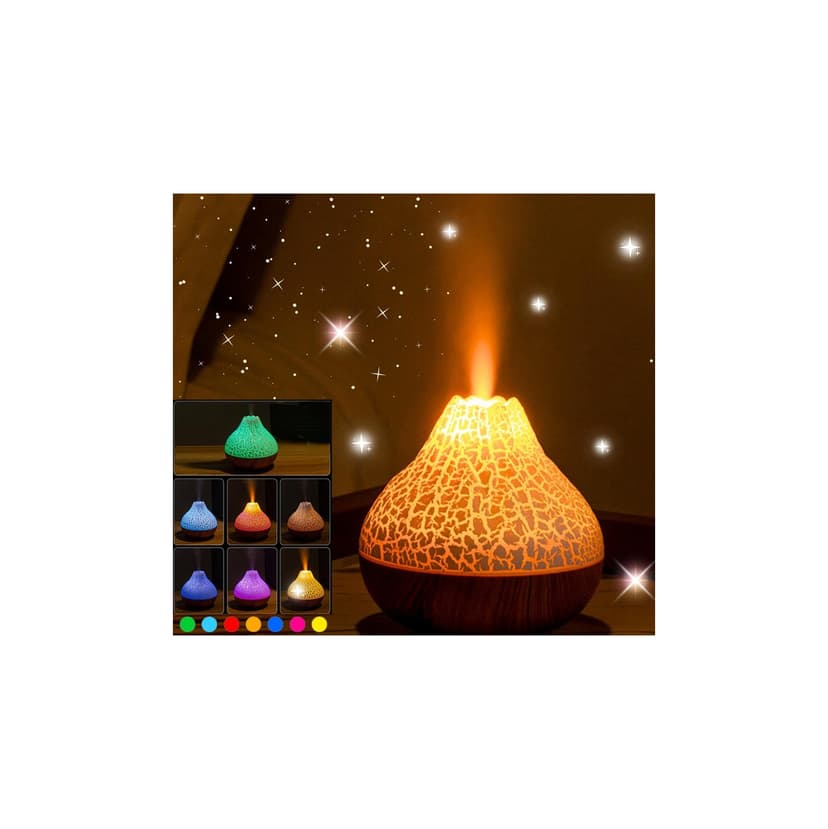 YOULIGHTS Mini Volcano Humidifier for Bedroom, Ultrasonic Cool Mist, USB Powered Air Humidifier. Portable Humidifier, Home Decor for Bedroom, Office Desk, Plants and Baby Room