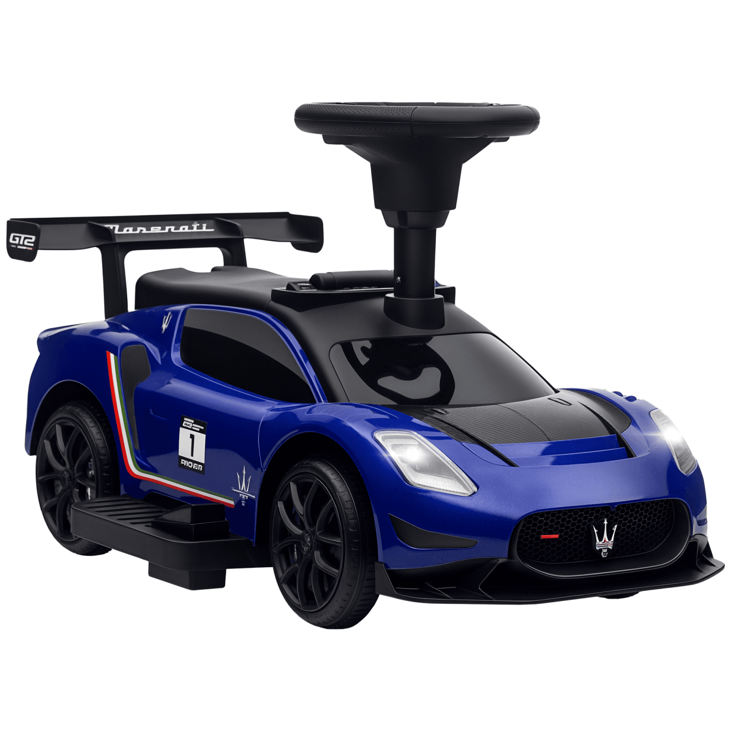 Qaba Baby Car Kids Electric Car for Toddlers, 6V Battery Powered Ride on Toy with Under Seat Storage, LED Headlights Music MP3, for 18-60 Months, Blue