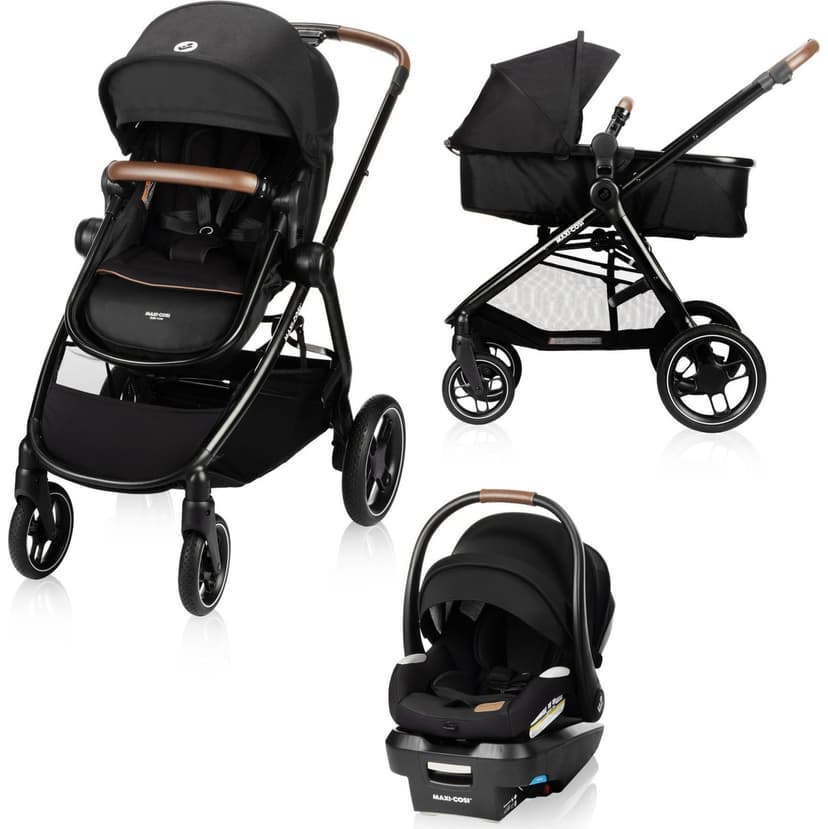 Maxi Cosi Zelia Luxe 5-in-1 Modular Travel System - Basalt Black