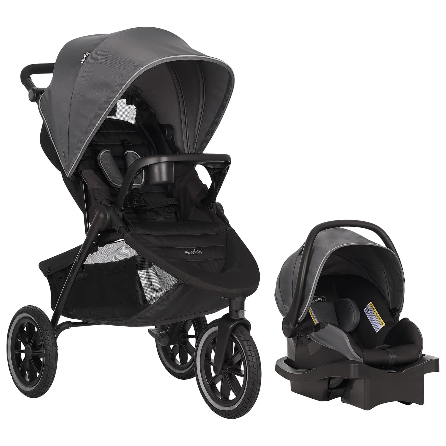 Evenﬂo Folio3 Jogging Stroller with LiteMax 35 Infant Car Seat - Avenue