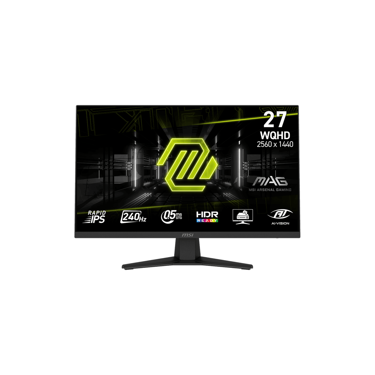 MSI 27" 2560 x 1440 (QHD) 240Hz 0.5ms (GTG) Rapid IPS Gaming Monitor Tilt adjustable (MAG 274QF X24)