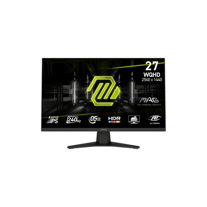 MSI 27" 2560 x 1440 (QHD) 240Hz 0.5ms (GTG) Rapid IPS Gaming Monitor Tilt adjustable (MAG 274QF X24)