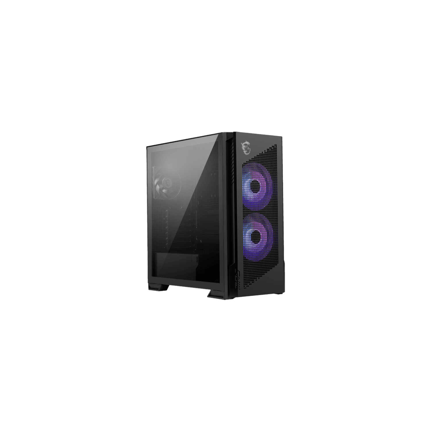 MSI MPG Velox 300R Airflow PZ - Mid-Tower Gaming PC Case - Tempered Glass Side Panel - 2 x 160 mm Dual Layer Blades Fans - Support up to 360mm Radiator - Mesh Panel