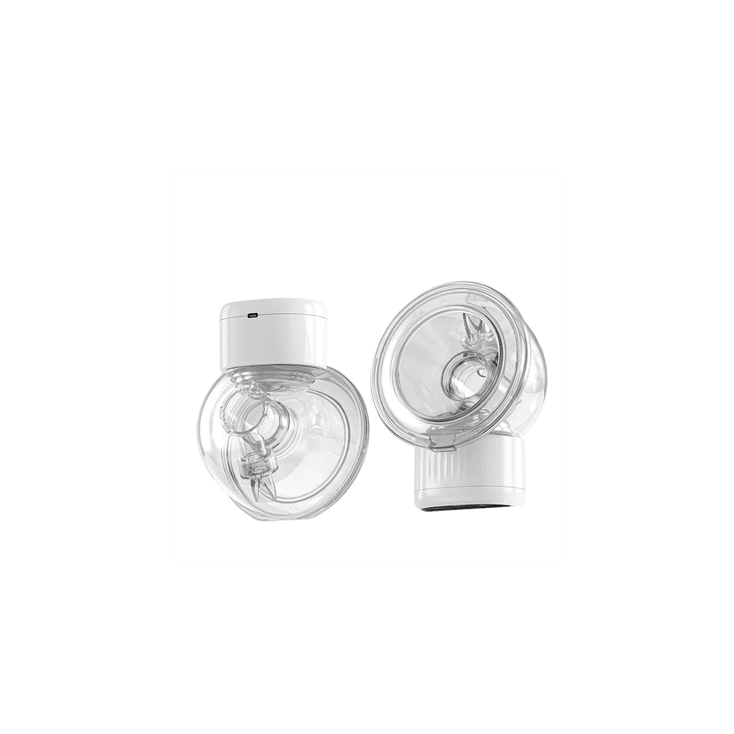 Electric Breast Pump Smart Wearable All-in-One Machine Silent Automatic Pumping Free Your Hands Portable Hands-free - White (2 pieces)