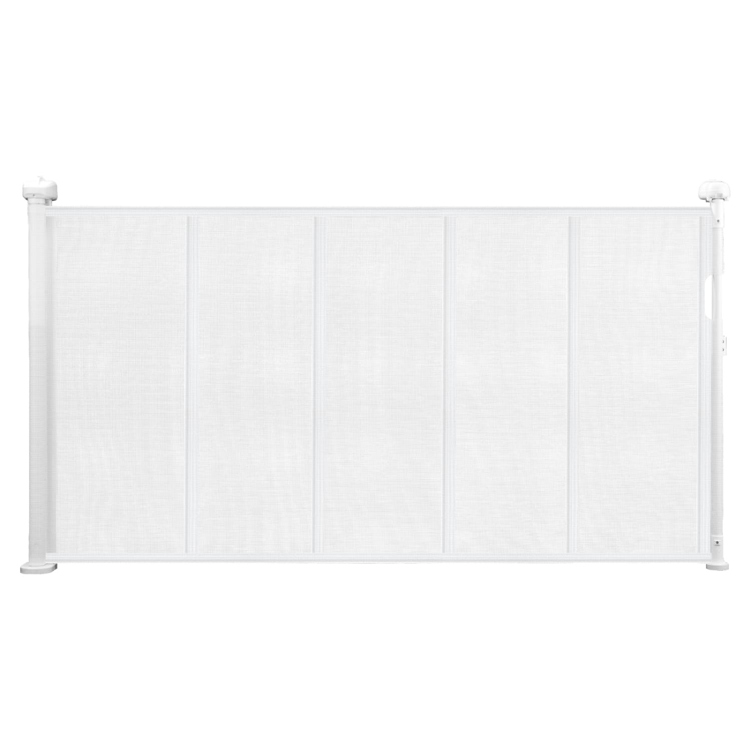 VEVOR 34 inch Tall Retractable Baby Gate, Extends up to 55 inch Wide, for Kids or Pets, Mesh Material, Easy to Install for Indoor Stairs, Doorways, Hallways, Playrooms, White