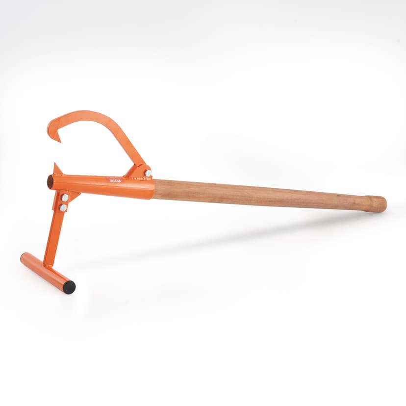 VEVOR 46.5 in Timberjack, Heavy Duty Log Lifter with Wooden Handle, Log Roller with Adjustable Cant Hook, Logging Tools Log Jack for Logs Ups to 15" Dia