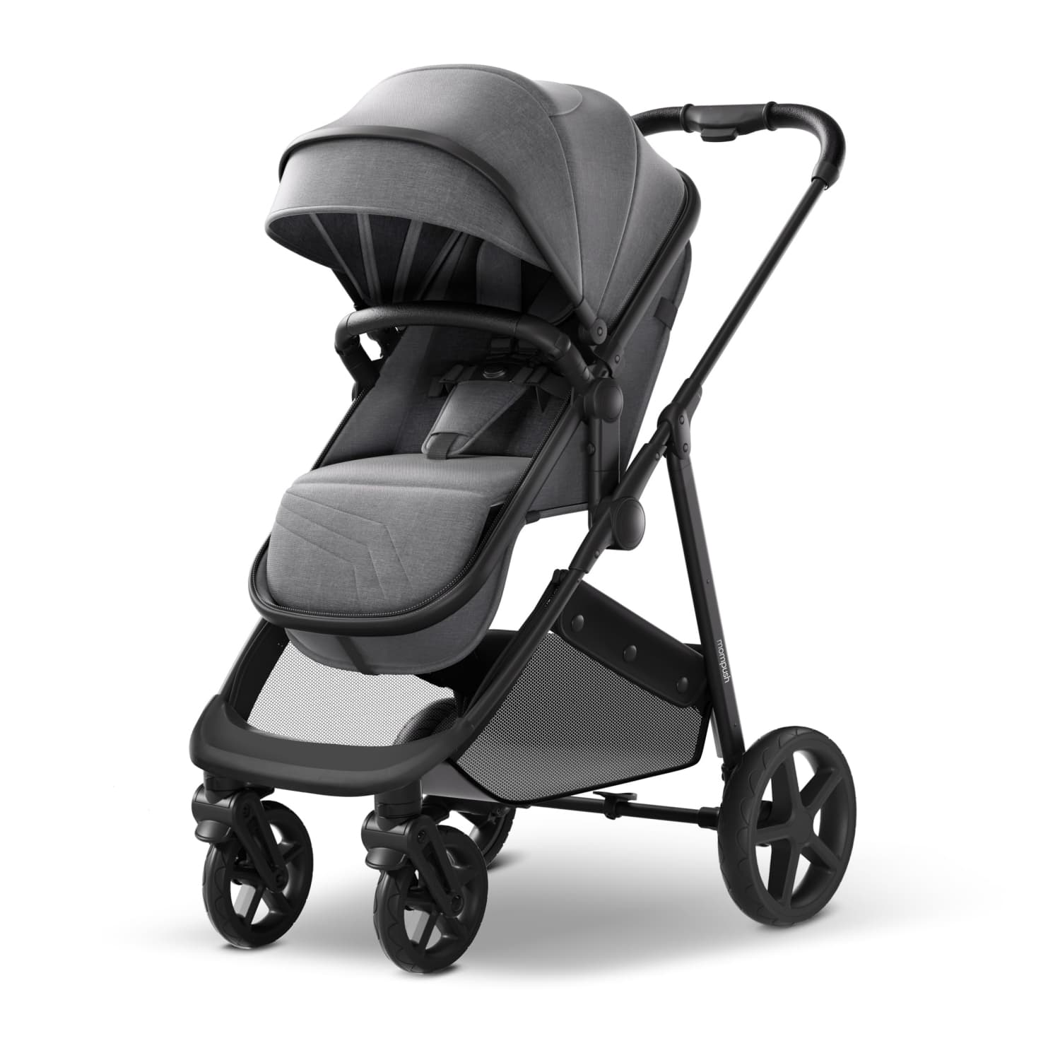 Mompush Wiz 2 in 1 Baby Stroller – Convertible Newborn to Toddler Stroller, Infant Pramette Mode, One-Hand Fold, Reversible Seat, UPF 50+ Canopy