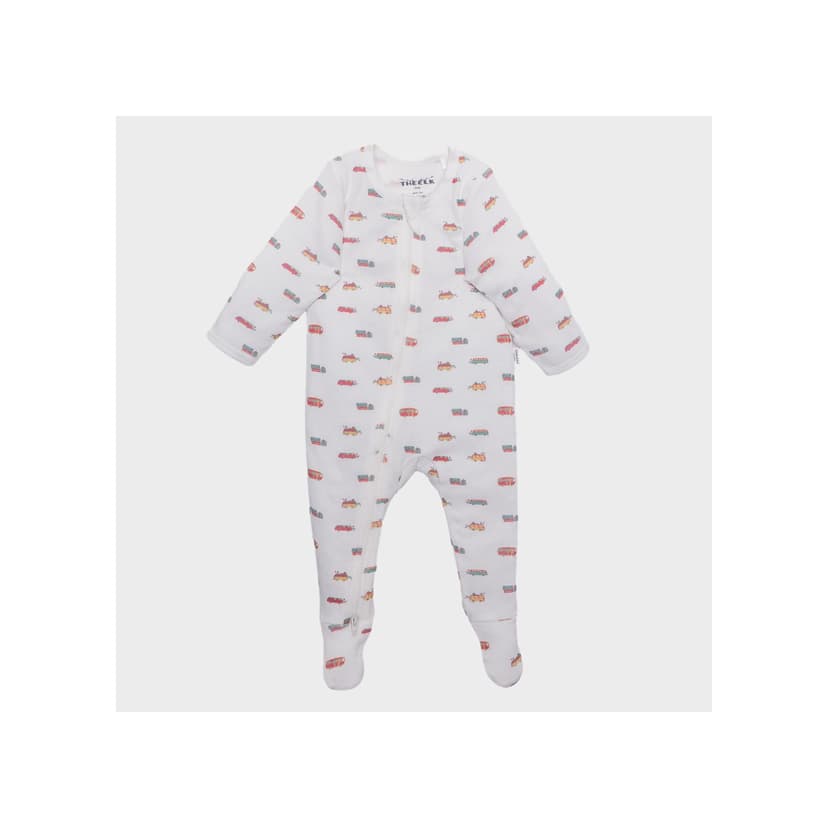The Elk Baby Premium Organic Cotton Camping Print Play and Grow Zippy