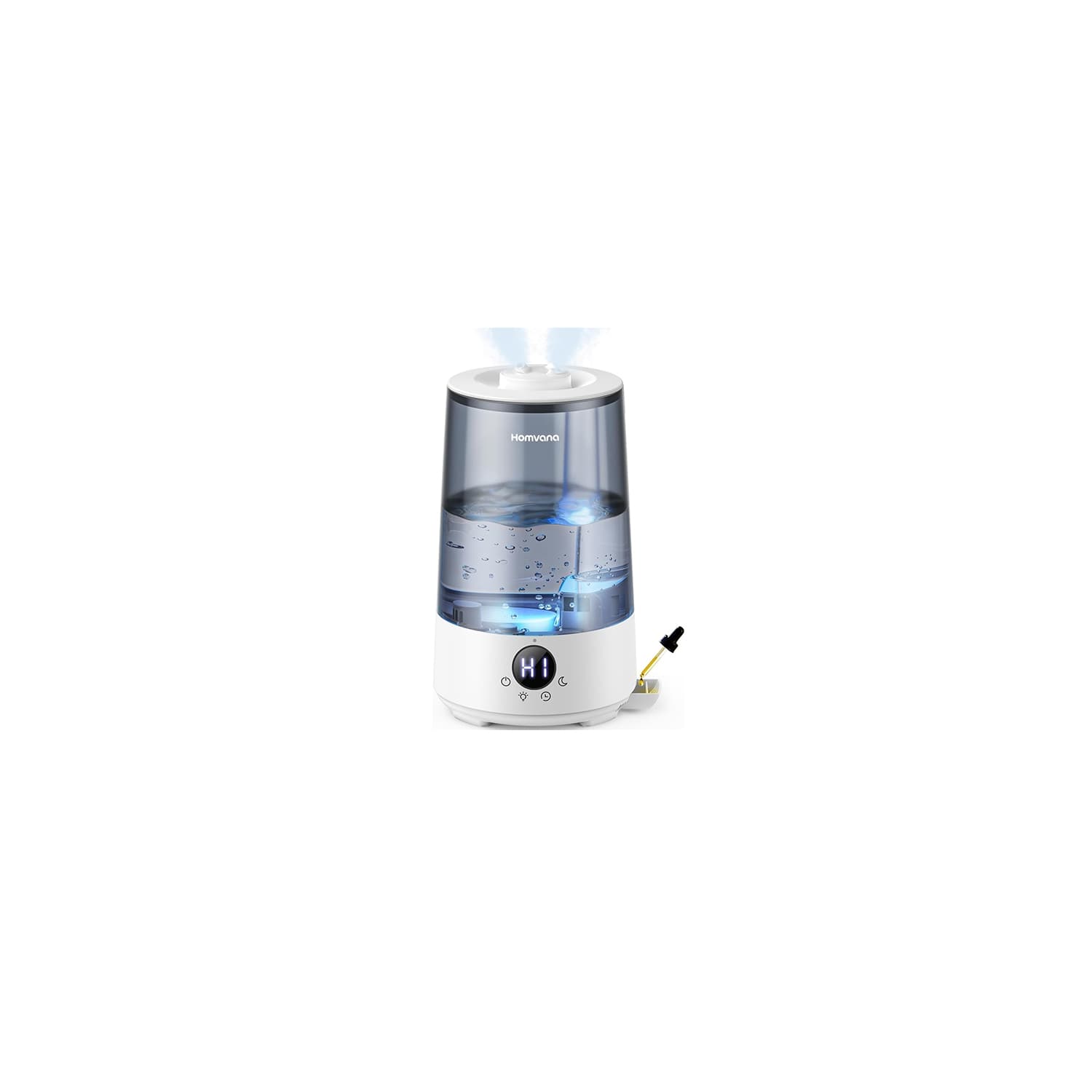 Homvana Humidifier for Bedroom, 3.6L Cool Mist for Large Room, 360° Rotatable 34H Last, Night Light Auto Mode, Quiet 23dB (Silent Spray) Humidifiers for Baby, Essential Oil Diffuse