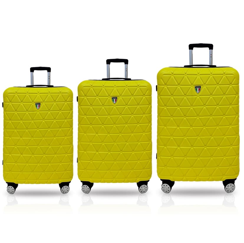 TUCCI Italy Tessere 3-Piece Luggage Set – Lightweight and Durable Travel Bags