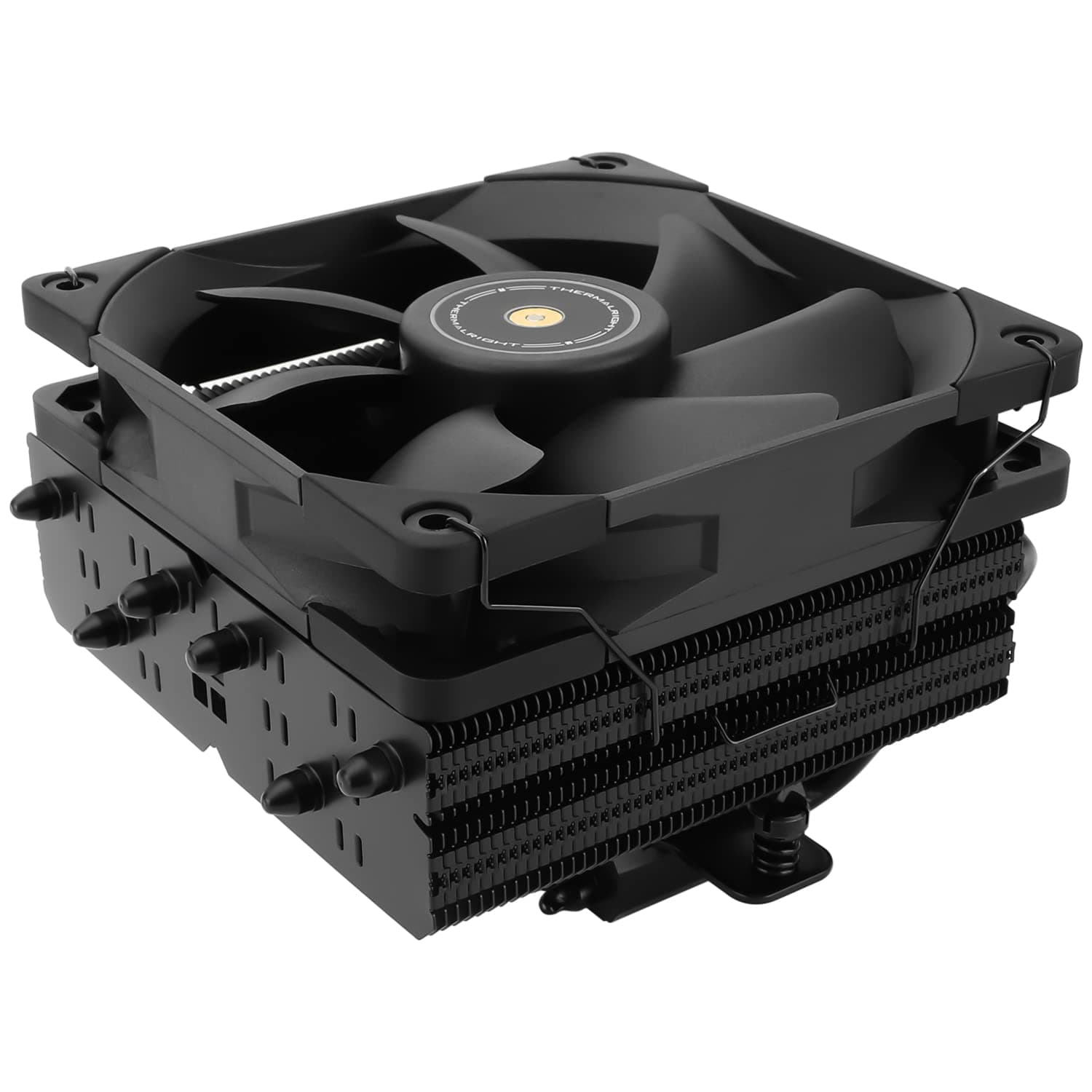 T SI-100 Black CPU Air Cooler, 6×6mm Heat Pipes, TL-E12B PWM Quiet Fan CPU Cooler with S-FDB V2.0 Bearing, AGHP 3.0 Technology, for AMD AM4 AM5/Intel 1150/1151/1200/1700/2066/1851