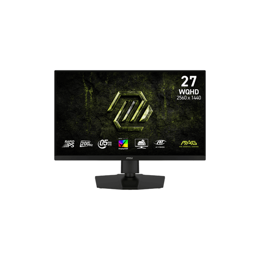 MSI 27" 2560 x 1440 (QHD) 200Hz 0.5ms (GTG) Rapid IPS Gaming Monitor Tilt and Height adjustable (MAG 274QPF E20)