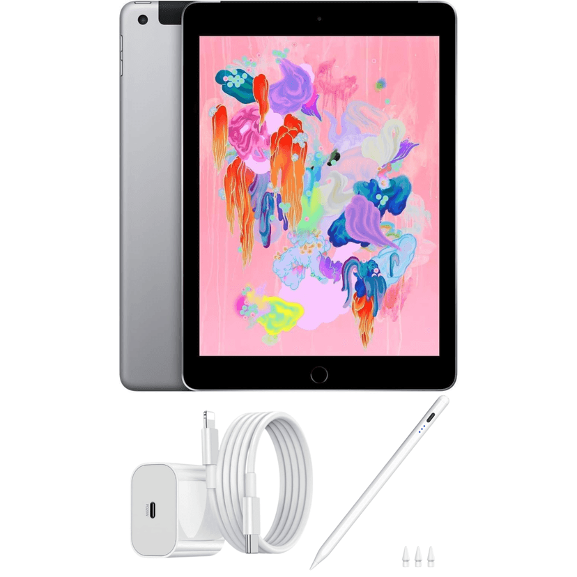 Refurbished (Excellent) - Apple iPad 2018 32GB - WiFi Only Space Gray. With Charger and pencil included