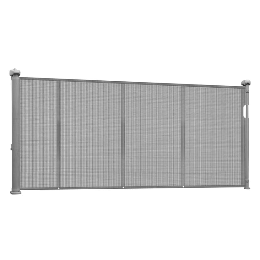 VEVOR 34 inch Retractable Baby Gate, Extends up to 110 inch Wide, Retractable Gate for Kids or Pets, Mesh Material, Easy to Install for Indoor Stairs, Doorways, Hallways, Gray