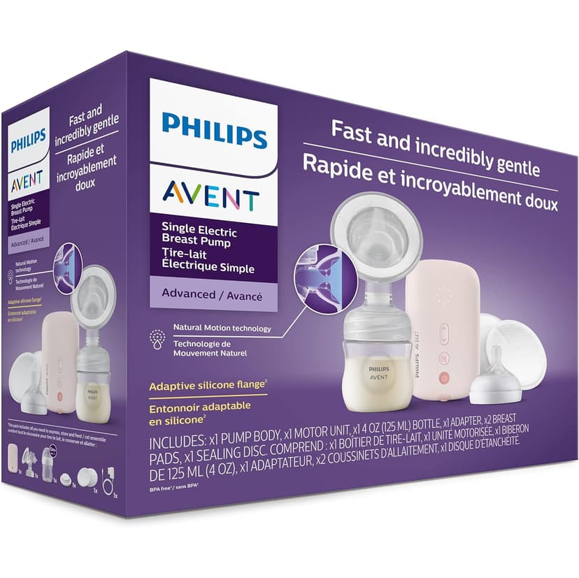 Philips AVENT Single Electric Breast Pump Advanced with Natural Motion Technology, SCF391/62