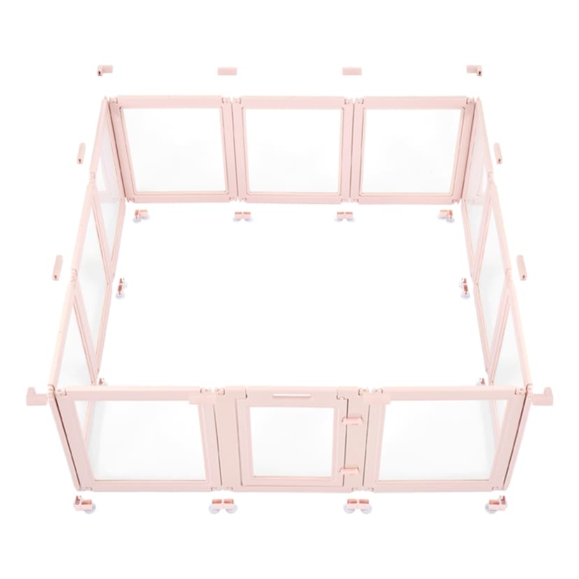 VEVOR 60x59x23 in Dog Whelping Box, Transparent Plastic Dog Whelping Pen for X-Large Sized Dogs, Waterproof Puppy Playpen with Windows & Door Lock,Durable Pet Dogs Cats Birth Kit