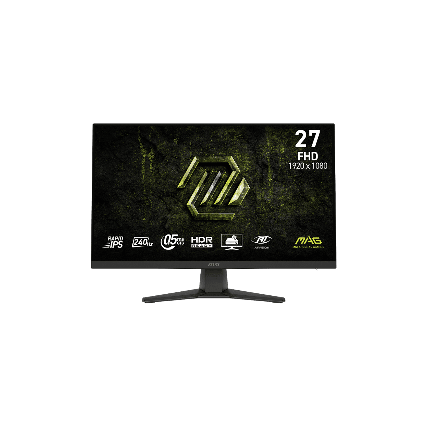 MSI 27" 1920 x 1080 (FHD) 240Hz 0.5ms (GTG) Rapid IPS Gaming Monitor Tilt adjustable (MAG 272F X24)