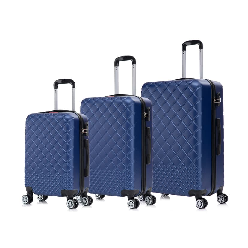 Swiss Traveller PADDRIX ABS Hardshell Lightweight Luggage Set with Dual Glide Tech Wheels System & Secure Combination Lock (20” / 24” / 28”) - Sapphire Blue