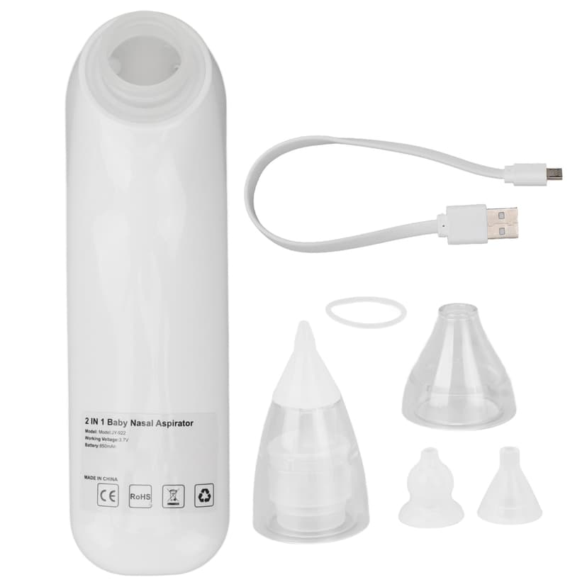 Nasal Aspirator Electric Waterproof Light Soothing Function Baby Nose Sucker with Silicone Head