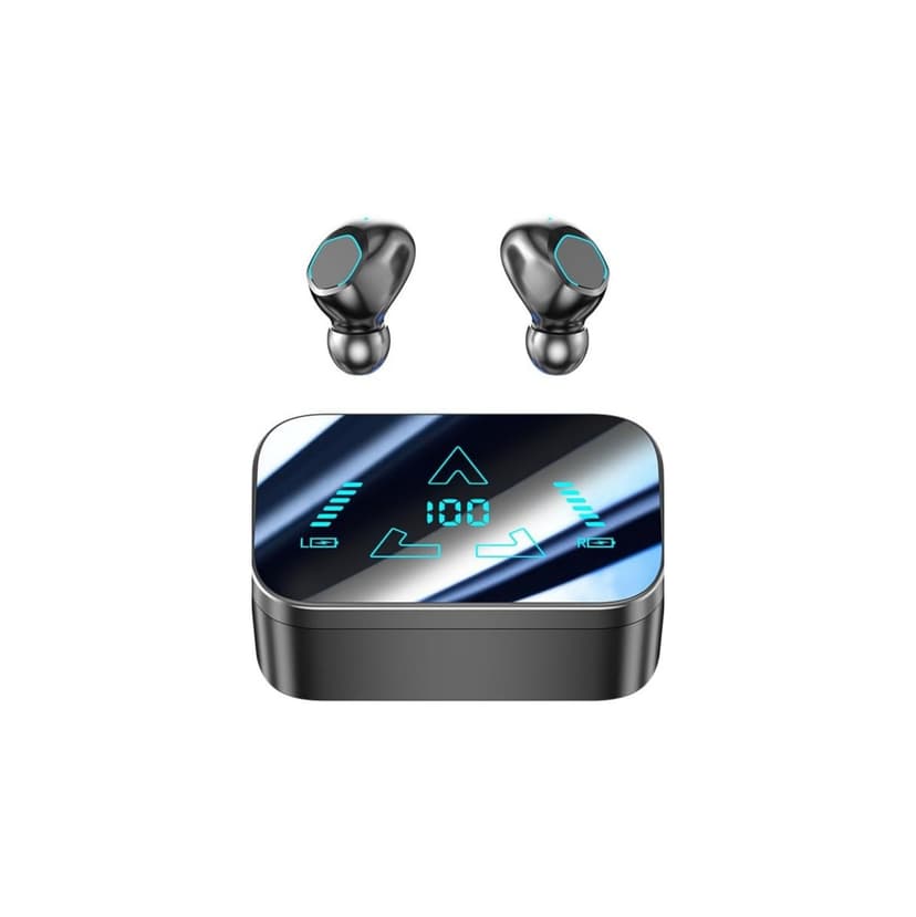Wireless Bluetooth Earbuds in Ear Buds Light-Weight Headphones with Wireless Charging Case,Low Latency Mode - Black