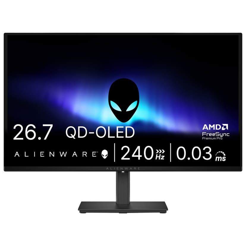 Alienware 27" WQHD 240Hz 0.03ms GTG QD-OLED FreeSync Gaming Monitor (AW2726DM) - Black - Exclusive Retail Partner