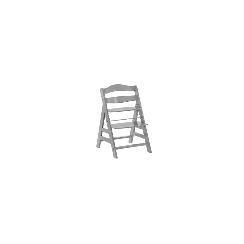 hauck Alpha+ Grow Along Adjustable Wooden Baby High Chair Seat, Beechwood, Grey