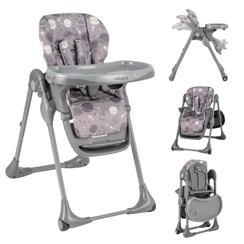 Babyjoy Folable High Chair with Detachable Cushion, High Chair for Babies and Toddlers