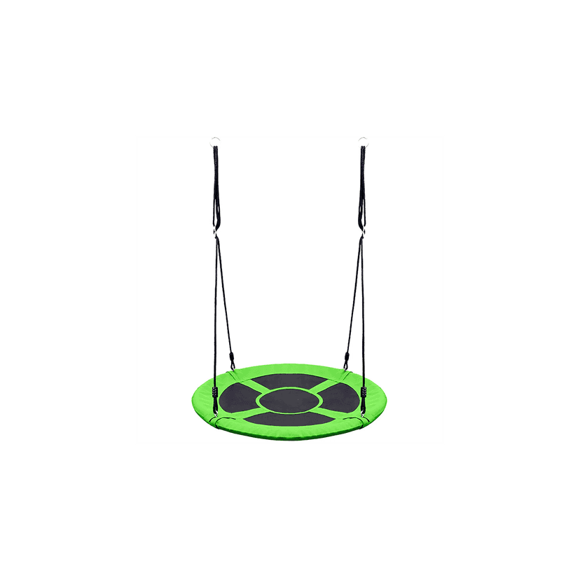 Green children's swing, outdoor flying saucer with adjustable straps, tree baby hammock, bird's nest round adjustable swing.