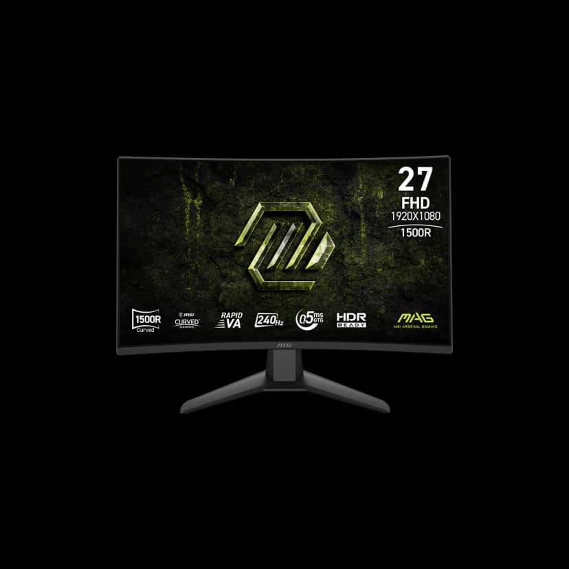 MSI 27" 1920 x 1080 (FHD) 240Hz 0.5ms (GTG) Curved Rapid VA Gaming Monitor Tilt adjustable (MAG 274CF X24)